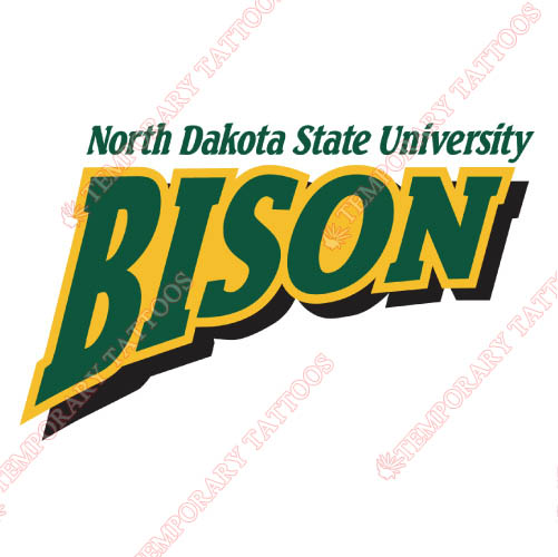 North Dakota State Bison Customize Temporary Tattoos Stickers NO.5594